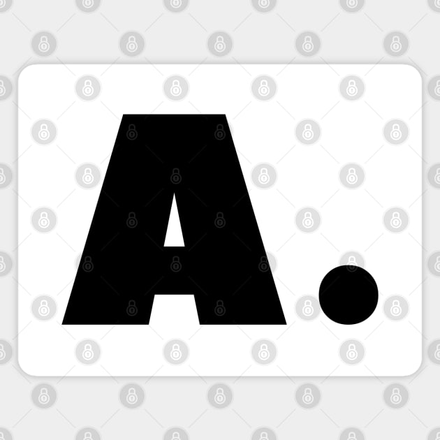 A letter alphabet Magnet by Tshirtiz
